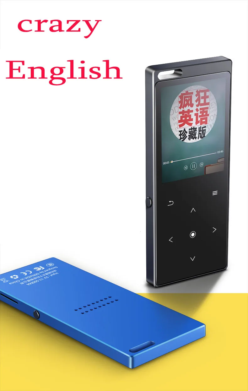 Портативный Bluetooth 4,2 MP3-плеер 8 ГБ/16 ГБ с динамиком HIFI музыка с FM видео запись электронная книга Walkman Mini SD до 128G