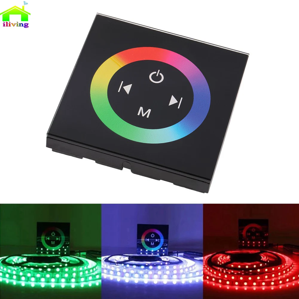 Водонепроницаемая светодиодная лента 20 м 15 5050 RGB IP20 12 В/24 В 86x86 сенсорный экран