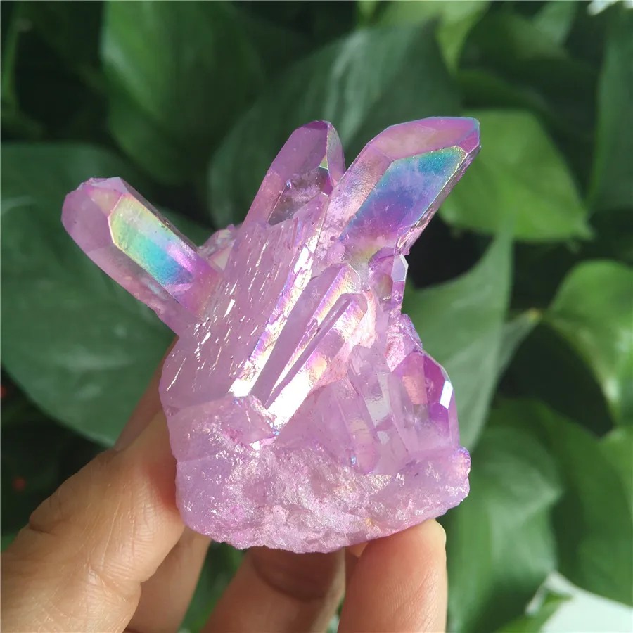 

Радужный титановый кластер с кристаллами Aura-Радужный кварц кластер Crystal-Восстанавливающий и террариумный подарок для украшения дома