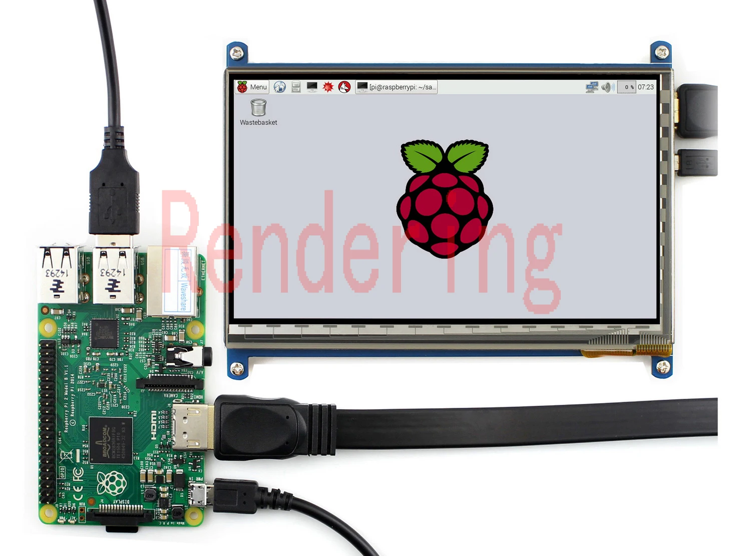 7 дюймов емкостный сенсорный экран hd sd карты акриловый корпус Raspberry Pi/3 поколения