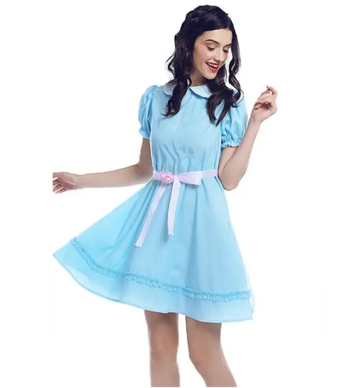 Костюм на Хэллоуин сияющая Лиза и Луиза бернз Грейди Близнецы синее платье