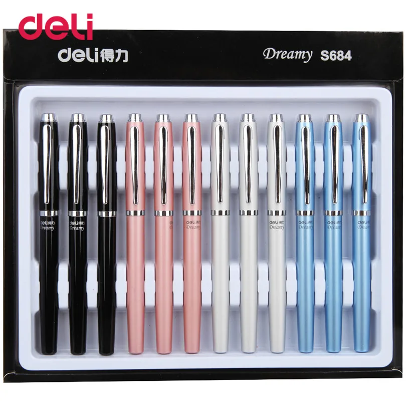 Ручка перьевая Deli 0 38 мм школьные и офисные принадлежности|fountain pen 0.38mm|fountain penink