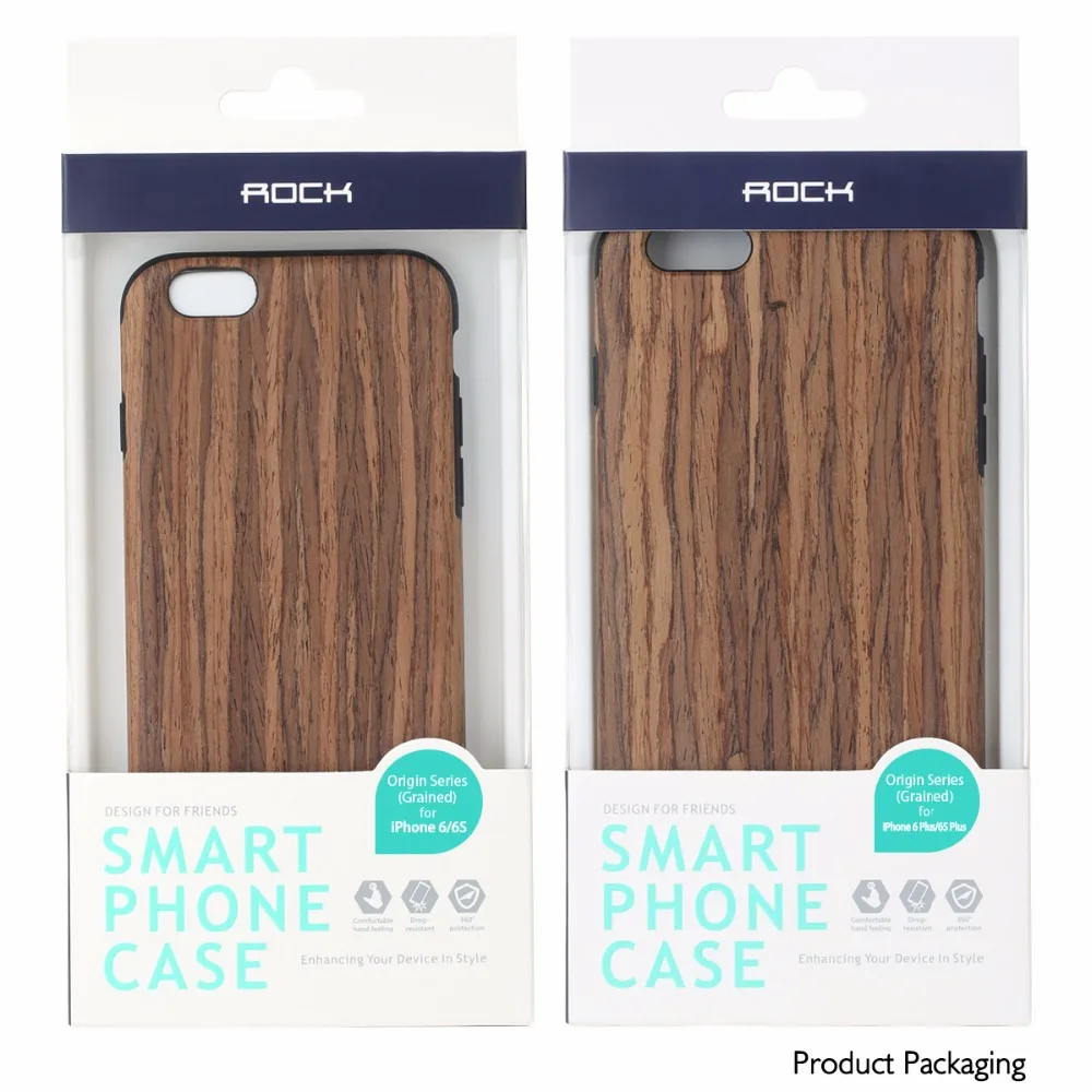 ROCK Protective Phone Case for iPhone 6plus 6splus 6 6s Element Series Wood Grain Cover AG |