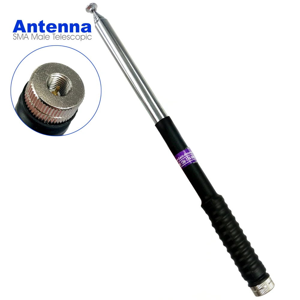 Телескопическая антенна FP10120 SMA Male VHF 136 174 МГц для двухсторонней рации Yaesu|Рации| |