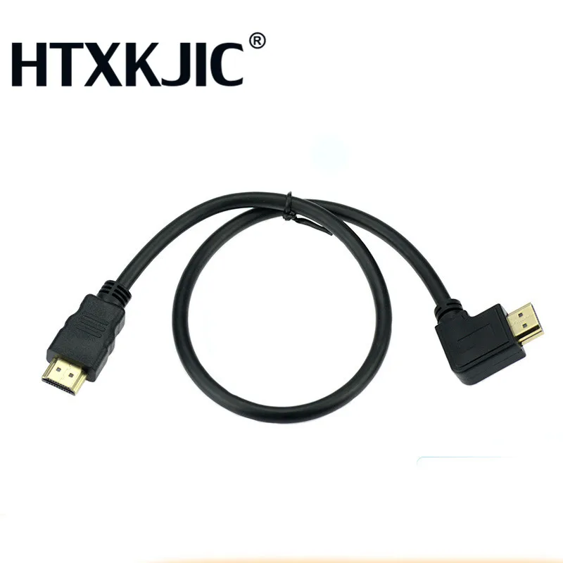 50 см HDMI кабель папа к Мужской адаптер 4K конвертер удлинитель 270 90 градусов правый