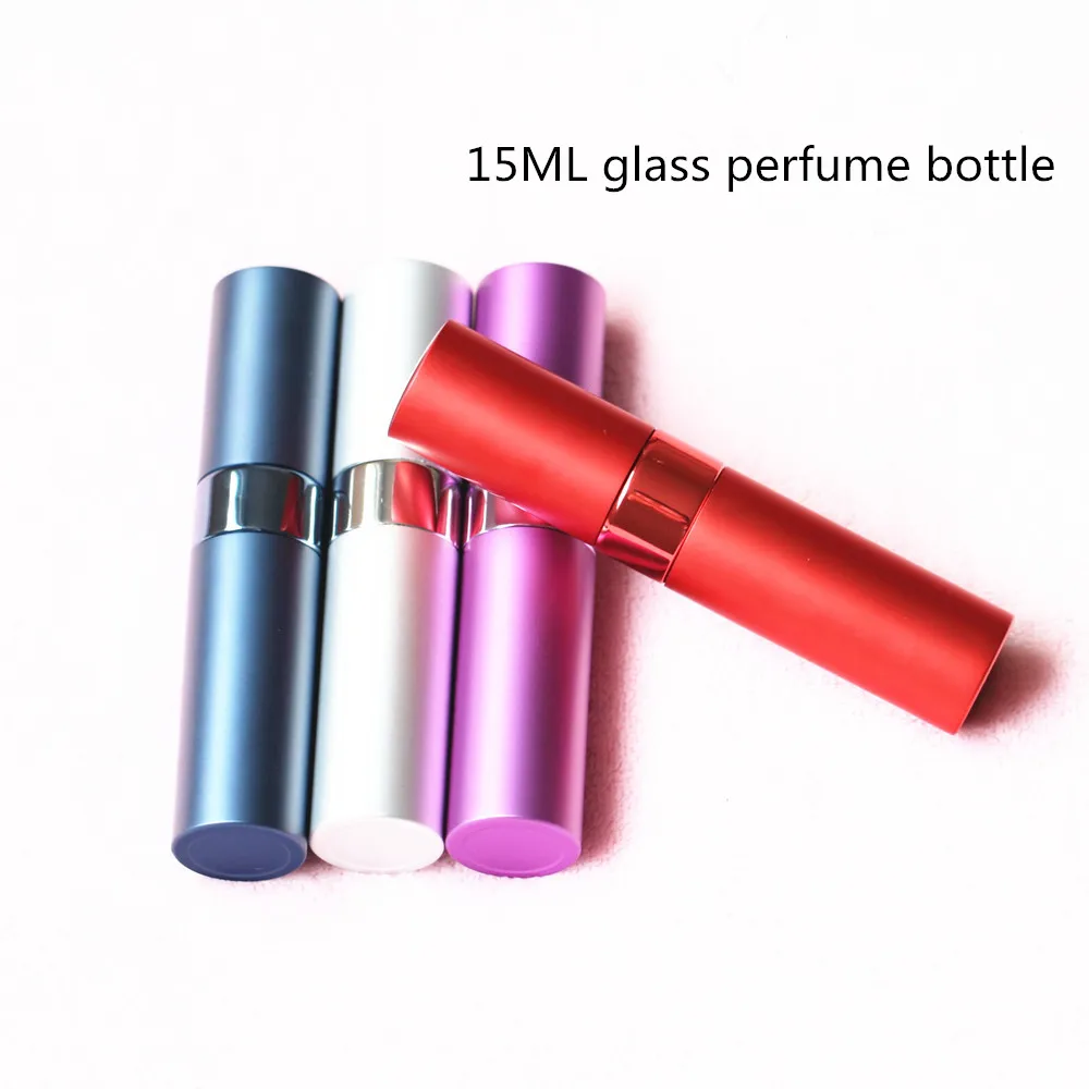 

360pcs x 15ml Colorful Glass Empty Bottle with Sprayer Travel Bottle Small Size Portable Reuse Perfume Bottle Cosmetic Container