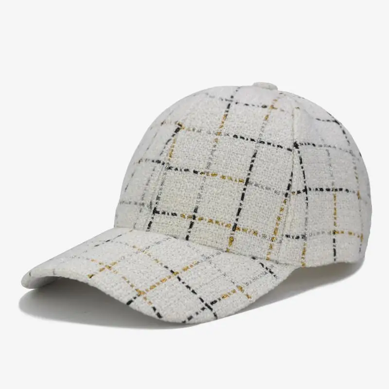 COKK, модная бейсболка, женская, в клетку, черная, белая, Snapback, шапки для женщин, папа, шляпа, женская, хип-хоп кепка, Casquette Gorras Bone - Цвет: White