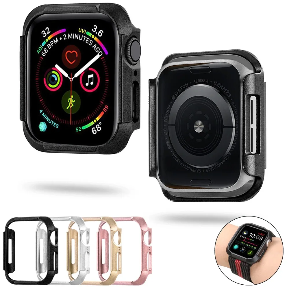 PC защитный чехол для Apple Watch Series SE/6/5/4 противоударный рамка iWatch 40 мм 44 Высокое