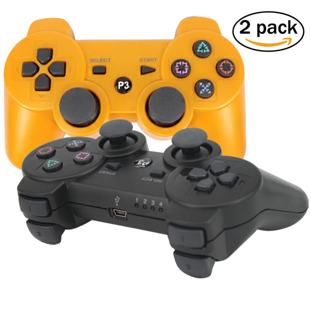 Blueloong 2 шт. черный и золотой цвет беспроводной Bluetooth Джойстик Геймпад для Playstation 3 PS3