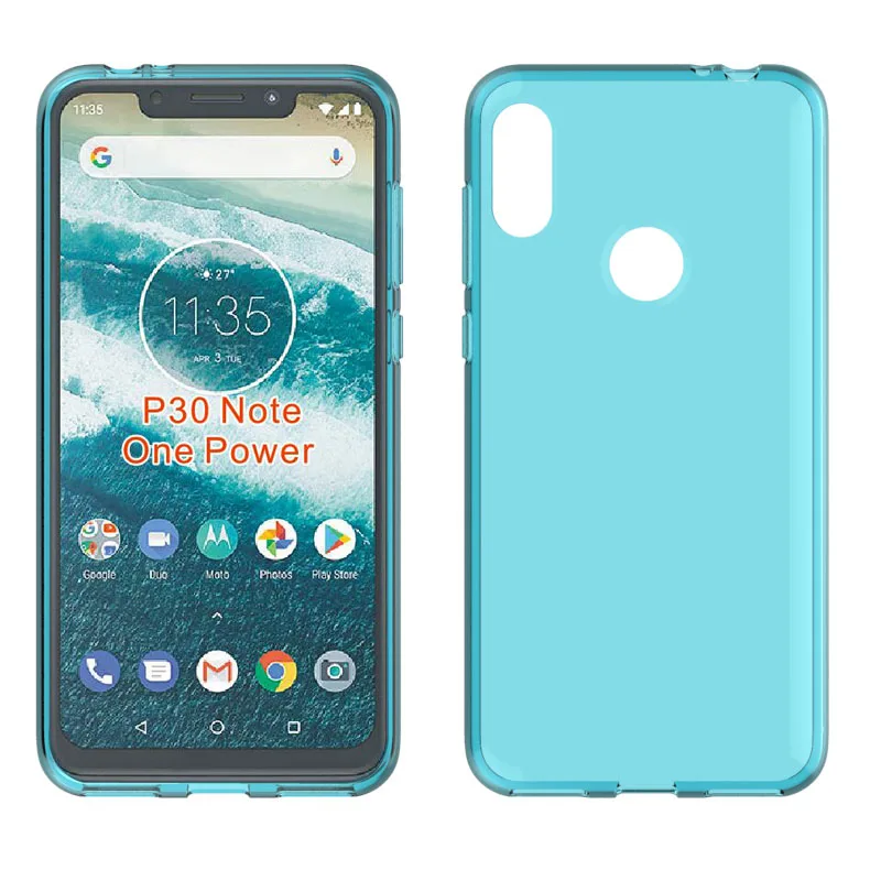 Нескользящий мягкий прозрачный силиконовый чехол из ТПУ для MOTO One Power (P30