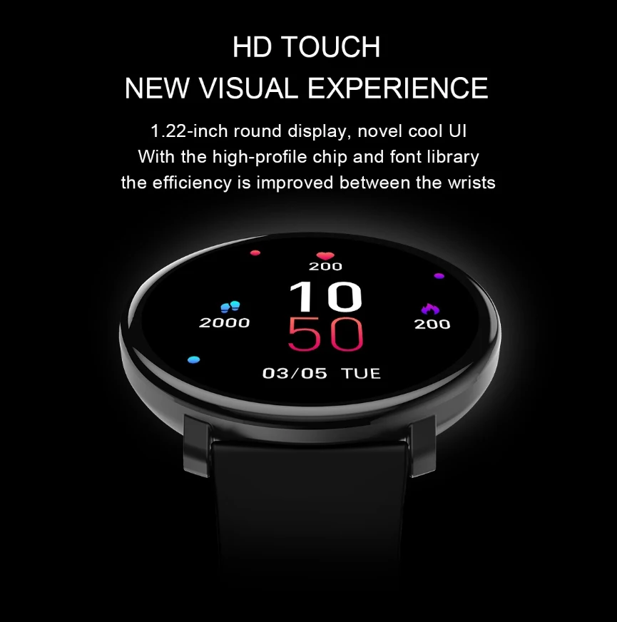 New full touch M30 smart watch 1.3 inch color screen health heart rate blood pressure monitoring IP68 sports bracelet | Электроника