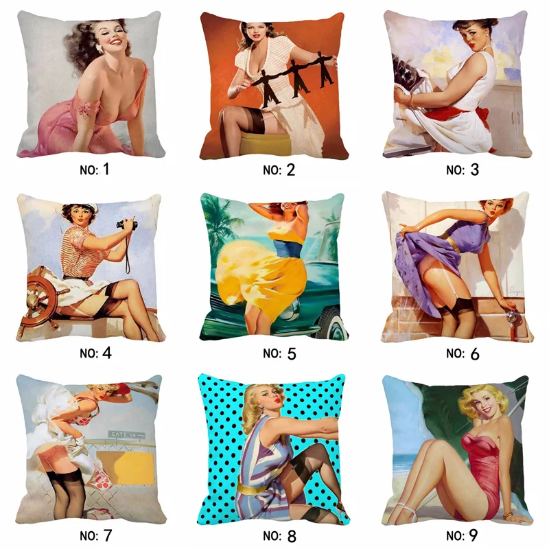 Винтажный Ретро сексуальный Дамский Pinup Girl Холст с печатью постера декоративная