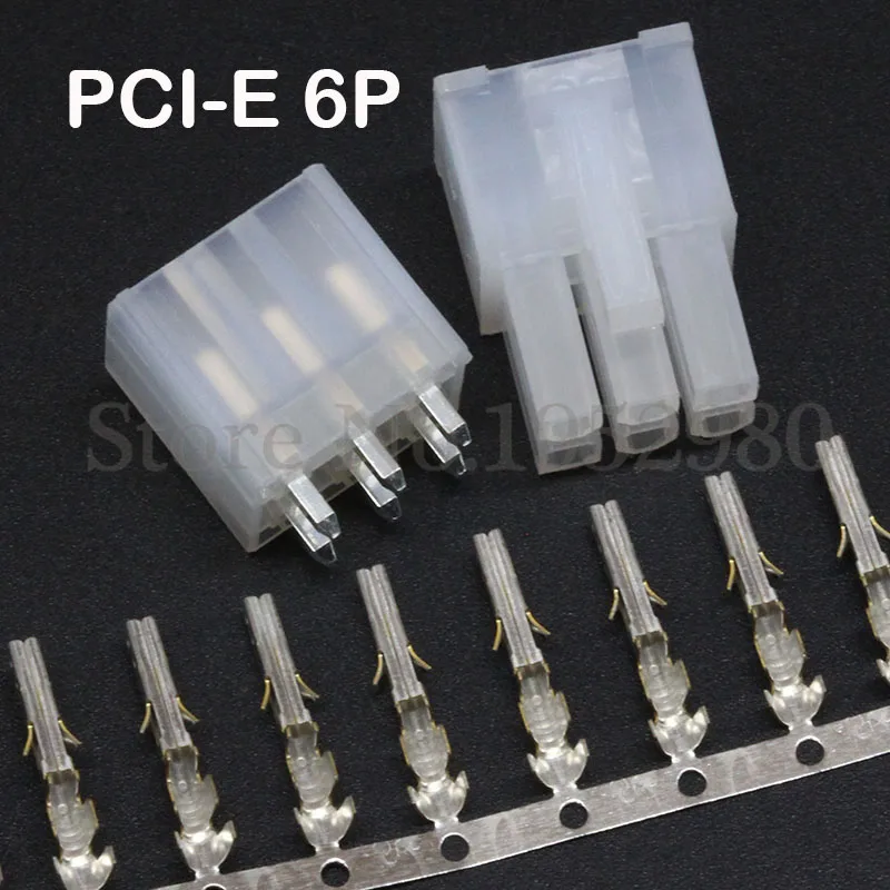 20 комплектов 4 2 мм разъем для ПК Компьютерная видеокарта PCI E GPU 6Pin 5557 Мужской