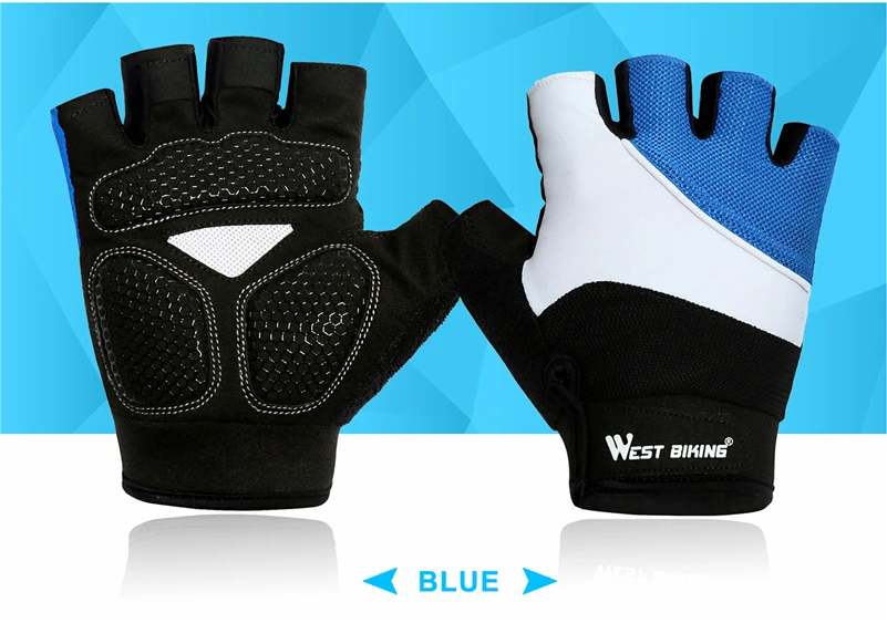 WEST BIKING, бренд, MTB, без пальцев, для фитнеса, Guantes, гелевые велосипедные перчатки, Luvas Bicicleta Para Ciclismo, спортивные велосипедные перчатки