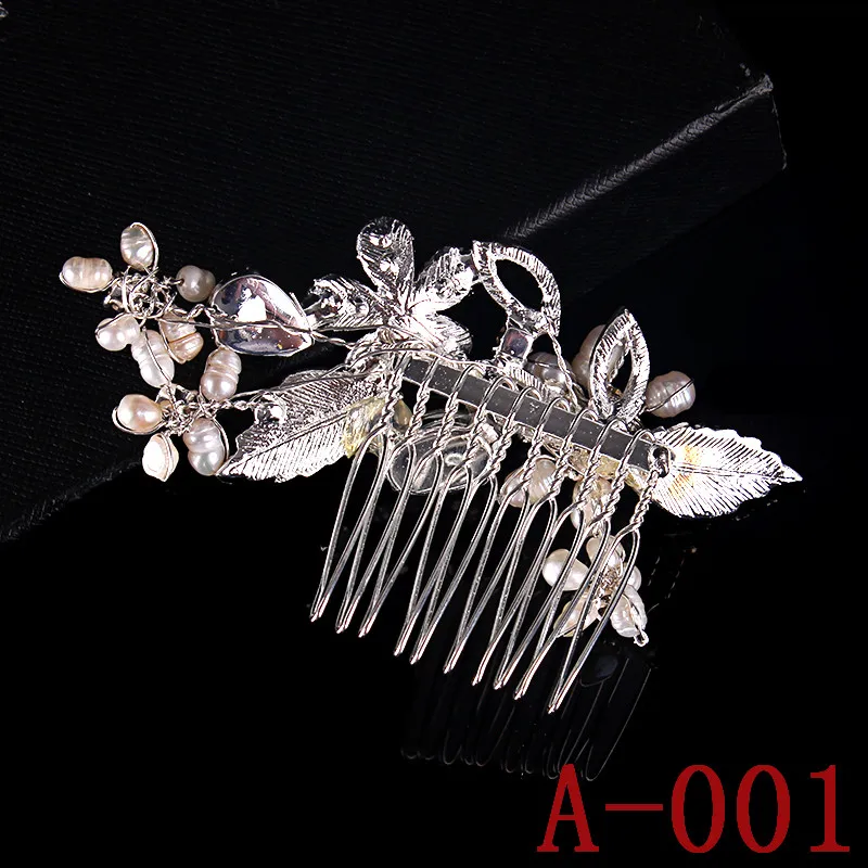 Bridal Hair Comb Tiara Wedding Austrian Crystal Simulates Pearl Hairwear for Women Fashion Jewelry Chic Accessories A001 | Украшения и