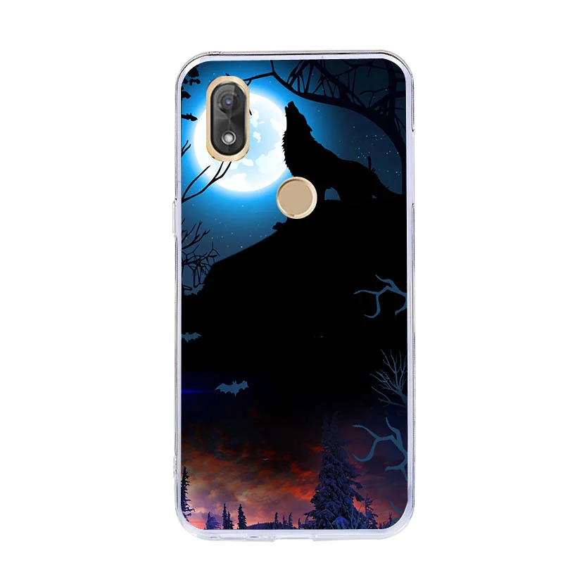 Силиконовый чехол для Wiko View 2 go мягкий из ТПУ с цветочным рисунком милые