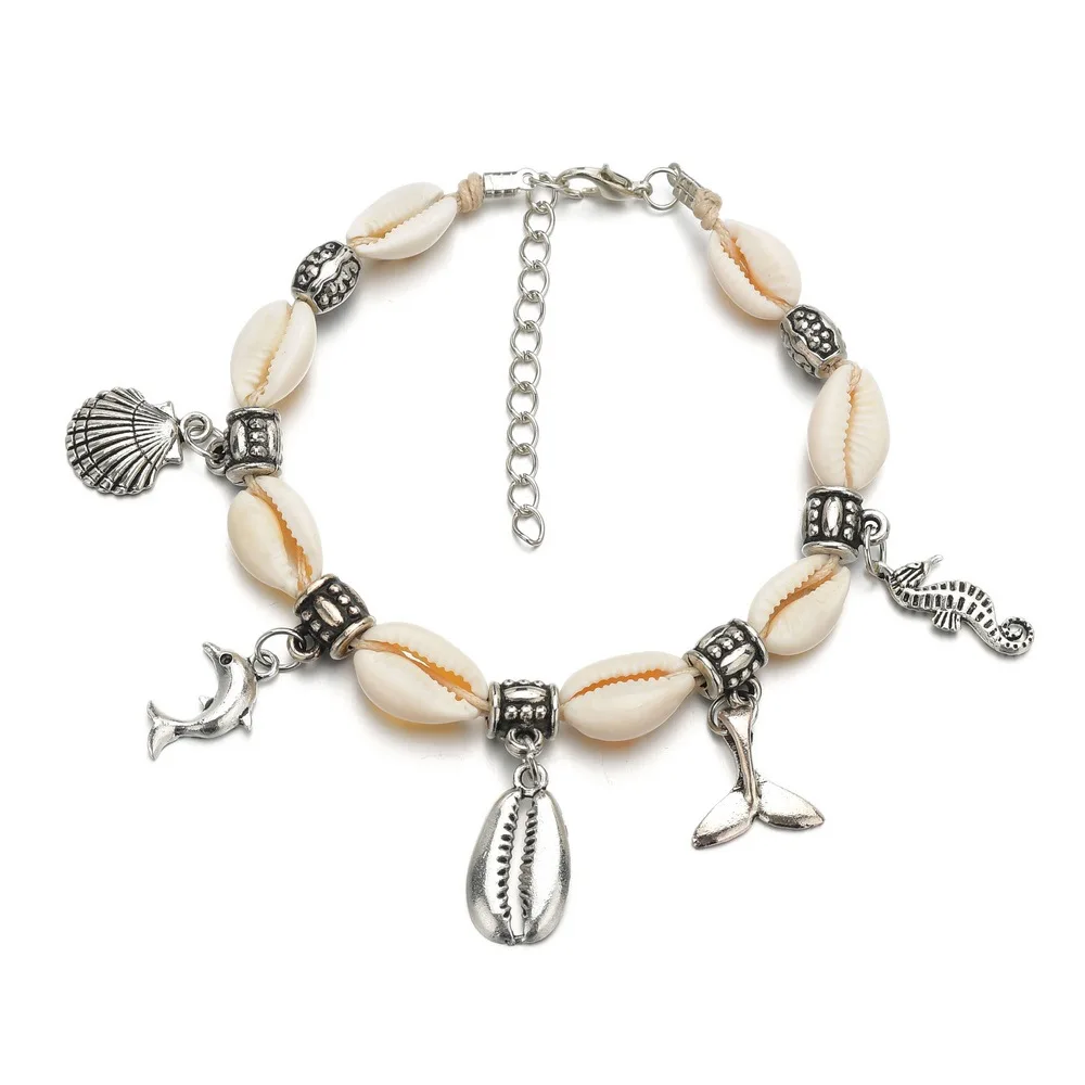 

Fashion Shell Fish Summer Beach Anklet Bohemian Jewelry Ankle Bracelet For Women Foot Jewelry Summer Barefoot Beach Anklet