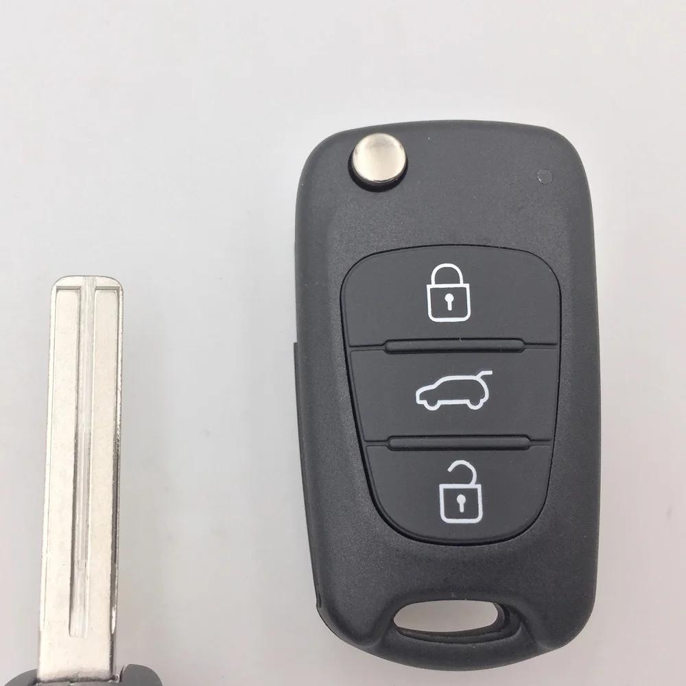 middle groove blade Cocolockey 3 кнопки Складная откидная оболочка ключа дистанционного управления для hyundai I30 IX35 Kia K2 K5 entral Fob Авто запасные части без логотипа - Количество кнопок: middle groove blade
