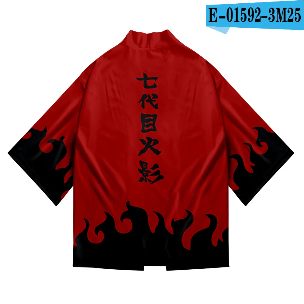Ivory Aikooki New Arrival Naruto Kimono Men Fashion Casual Mens kimono Harajuku Style Naruto Anime Kimono Personality Streetwear Tops - Color: Ivory