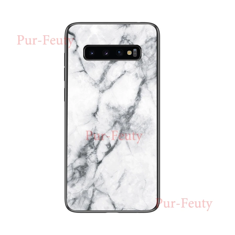 Чехол для samsung Galaxy S10 10S Galaxy ys10 G973FD G973F/DS мраморная зернистая жесткая защитная задняя крышка из закаленного стекла для samsung S10 - Цвет: style 01