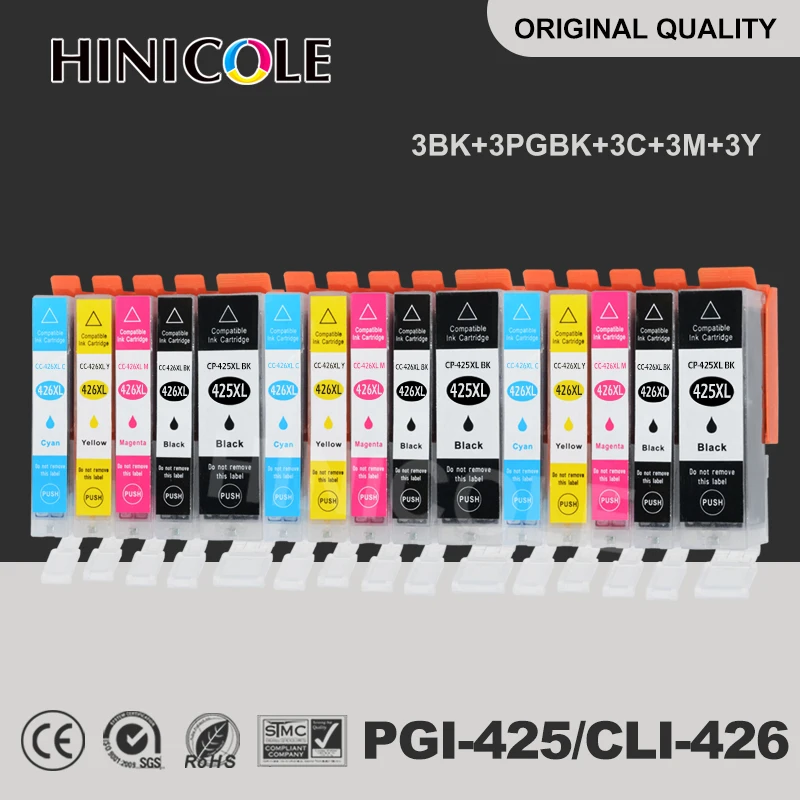 Картридж с чернилами PGI 425 CLI 426 для Canon PGI-425 PIXMA IP4840 IP4940 IX6540 MG5140 MG5240 MG5340 MX714 MX884 |