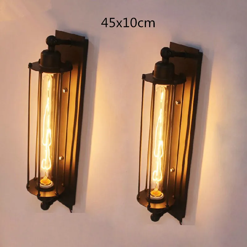 American Industrial Loft Vintage Wall Lamps Edison Light 40W E27 Bedside Fixtures Home Decoration Lighting|edison wall light|wall lightwall lamp