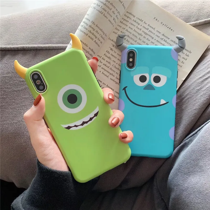 Милый 3D чехол для телефона с мультяшными ушами университета монстров iPhone 6 6s 7 8 plus