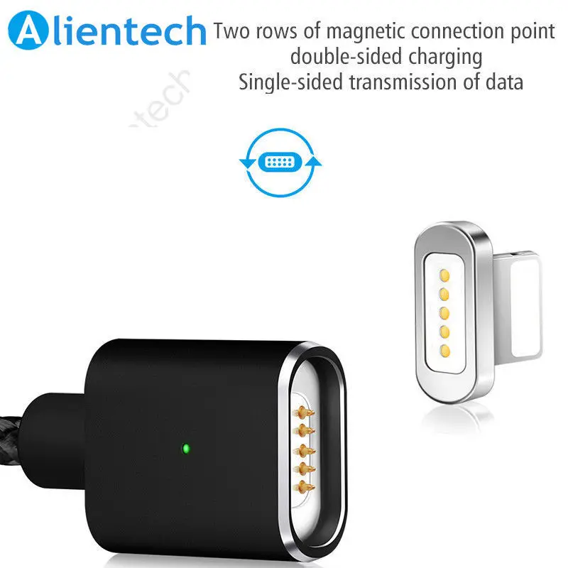 Магнитный кабель USB Type-C/IOS/Android Micro 1 м 2 4 А быстрая зарядка для iPhone X 8 7 Samsung S8 S7 S6 Note |