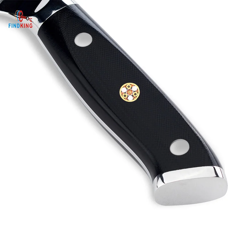 FINDKING G10 ручной дамасский нож 7 дюймов профессиональный мясника 67 слоев Дамасская
