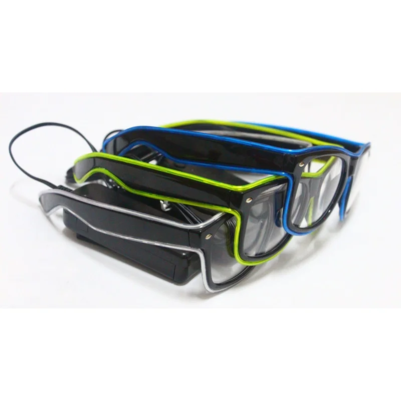 Модные светодиодные очки с электропроводом солнцезащитные мигающие Helloween для