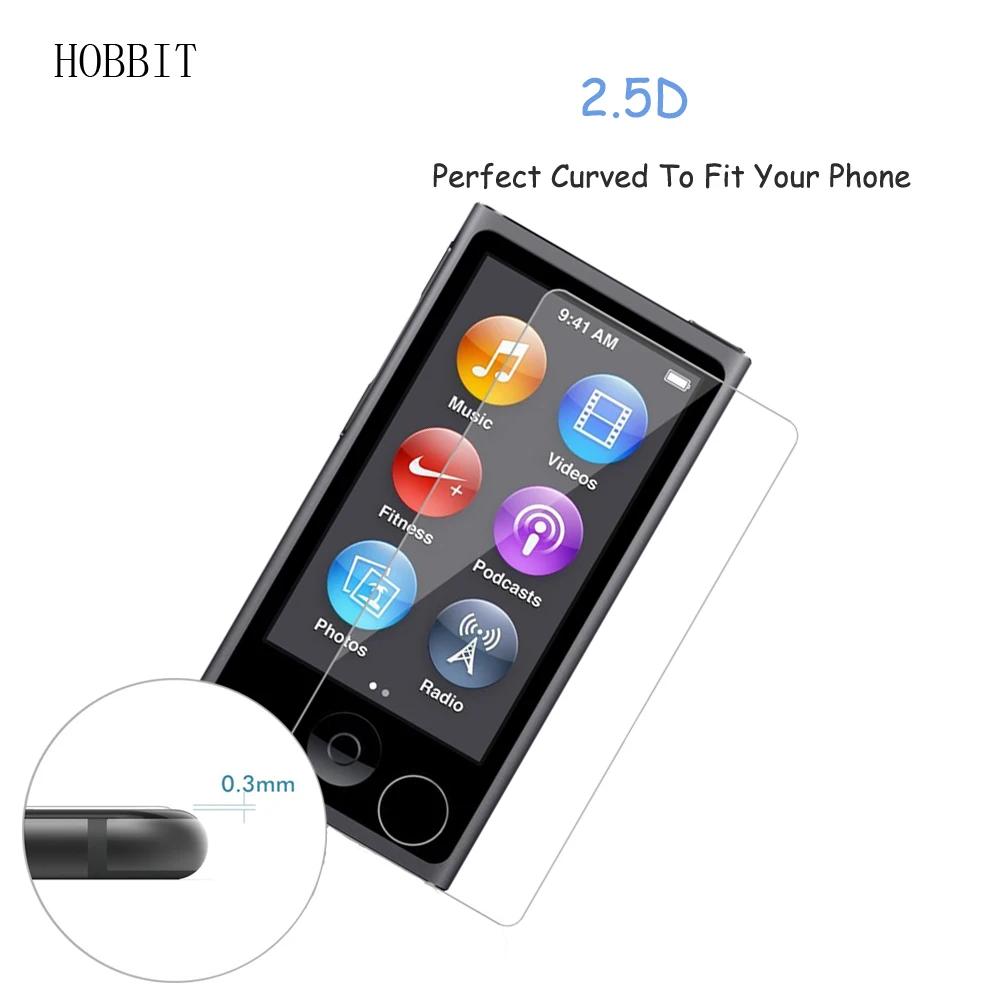 2 упаковки для Apple iPod Nano 7 0 3 мм 2.5D 9H закаленное стекло Защита экрана ультратонкая