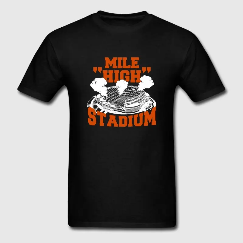 Модная футболка для Для мужчин подарок Mile High стадион солнечного света буквы Camiseta
