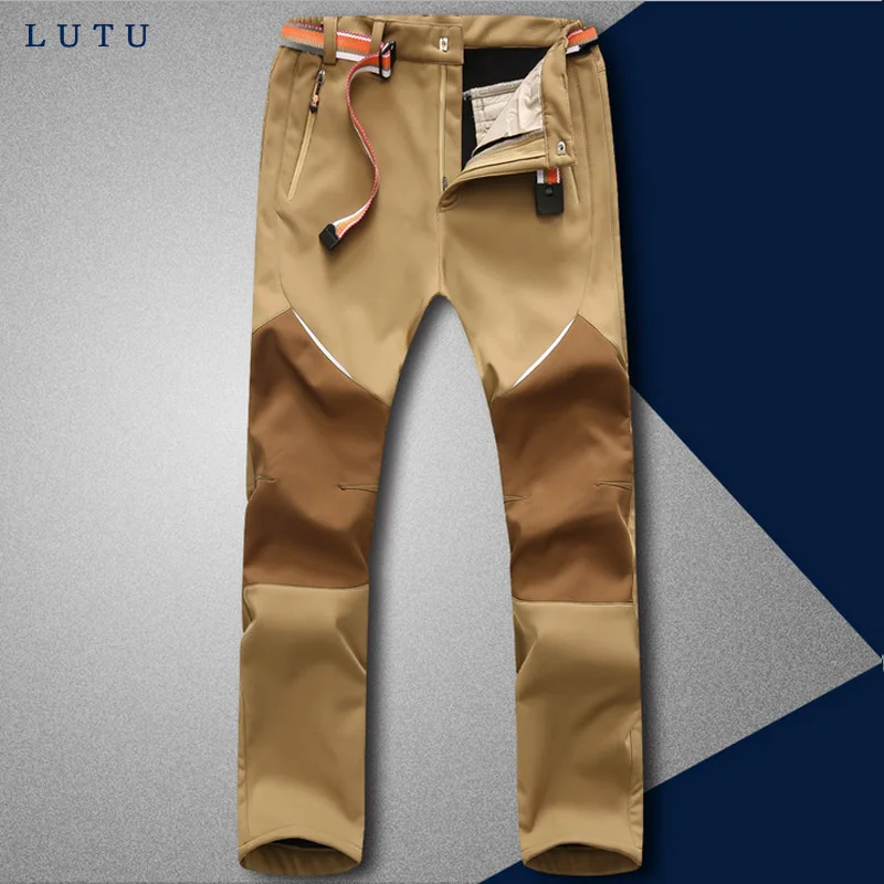 Лидер продаж 2017 утепленные Зимние флисовые лыжные брюки с мягкой оболочкой