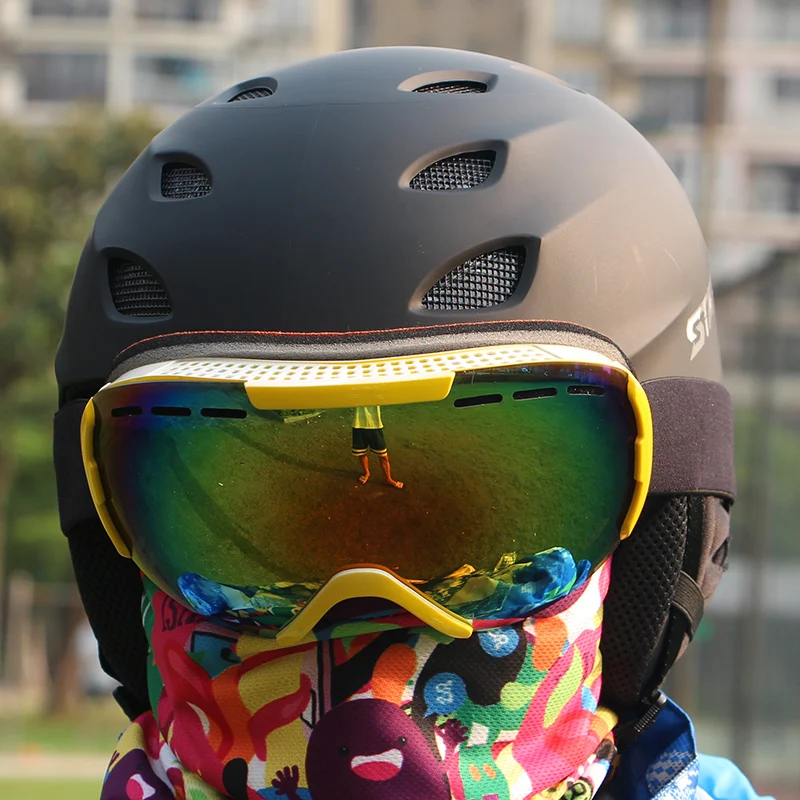 Goexplore двухслойные лыжные очки женские большие сферические 100% защита от УФ