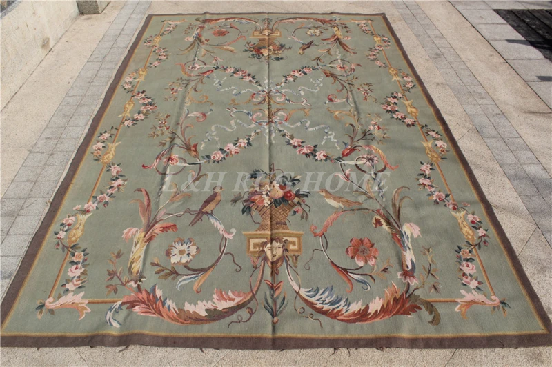 Бесплатная доставка 6'X9' Французский Aubusson ковер 100% ручной работы Новая