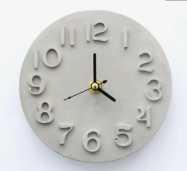 

Home Made Decoration Craft Concrete Clock Mold DIY Roman Letter Wall Watch Cement Silicone Molds
