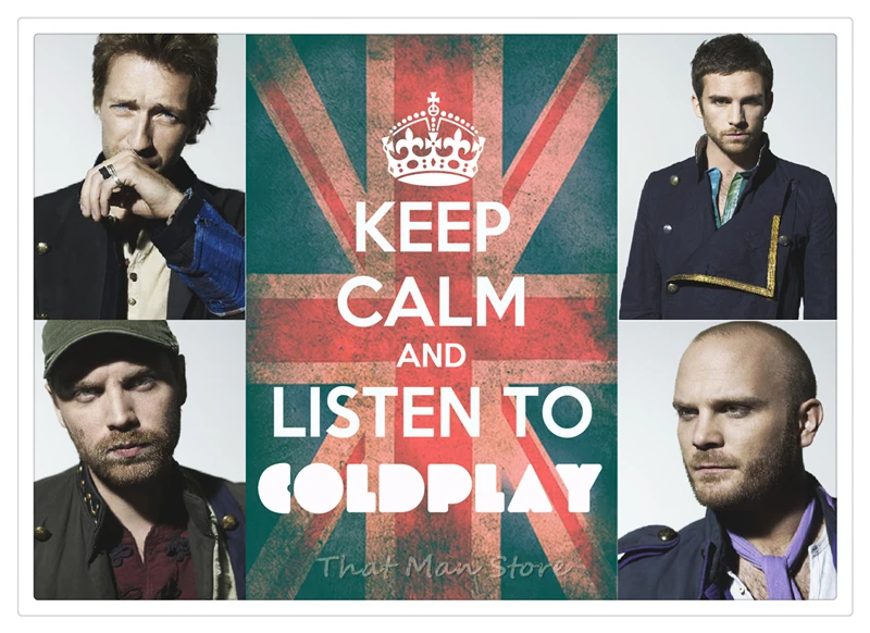 Coldplay рок постер музыкальной группы четкое изображение наклейки на стену украшение дома хорошее качество печатает белая крафт-бумага 42x30 см - Цвет: Светло-зеленый