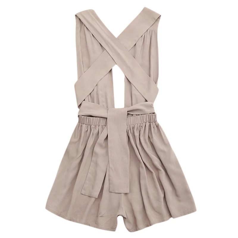 AZULINA Цветочные Аппликации Холтер самостоятельно галстук комбинезоны с открытой