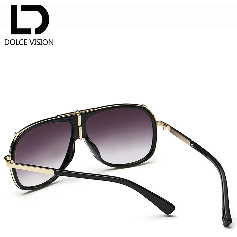 Мужские солнцезащитные очки с градиентом Ovresize черные Oculos 2018|brand sun glasses|designer