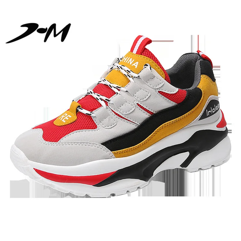 Новая осенне зимняя женская спортивная обувь на толстой подошве 2018 г. женские