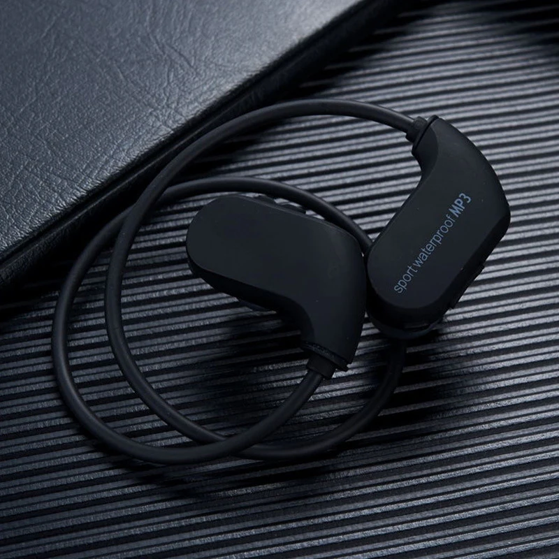 Модные уличные IPX8 водонепроницаемые плавательные MP3-плеер спортивные наушники HiFi музыка 4G/8G память Дайвинг бег пылезащитные наушники