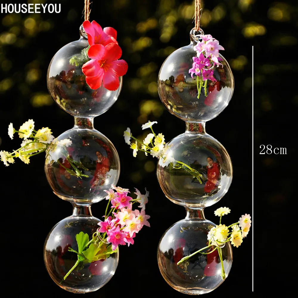 Подвесной шар хрустальный стеклянный плантатор ваза для цветов контейнер