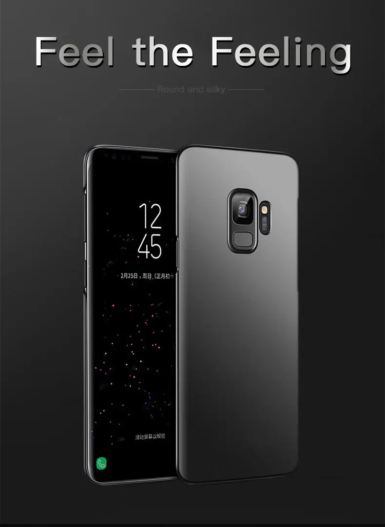 Ультратонкий матовый пластиковый чехол для телефона samsung Galaxy S8, S9 Plus, S7 Edge, чехол на заднюю панель s, чехол для samsung Note 8, 9, S9