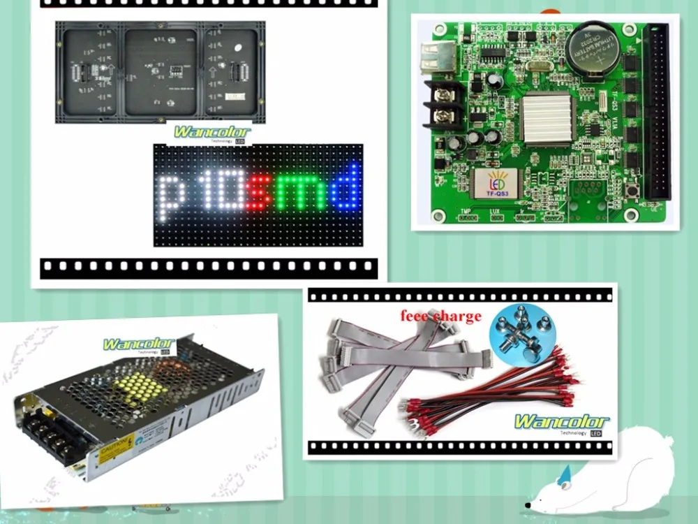 Бесплатная доставка цветной светодиодный RGB-дисплей сделай сам 18 шт. комнатный
