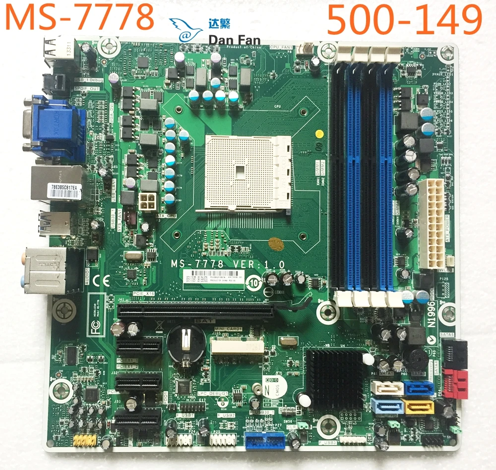 

Материнская плата для настольных ПК HP 500-149, 716188-501 FM2, 717067 VER: 1,0, 100% тестирование, полностью рабочий