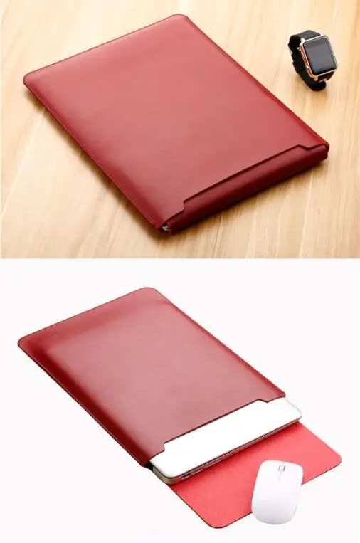 Тонкий пу рукав для Macbook Pro 13 A1989 ноутбука лакированная кожа A1706 A1708 чехол New pro 2018