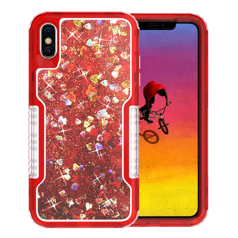2 in 1 style quicksand pc case for Samsung S8 S9 S8plus coque fitted Glitter tpu samsung note 8 9 J3 2018 J7 2019 funda |