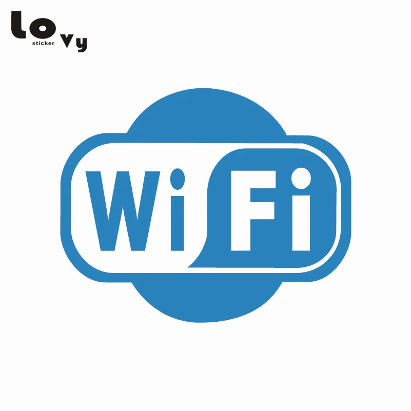 Wifi логотип бизнес украшение настенный стикер для магазина окно интернет WIFI