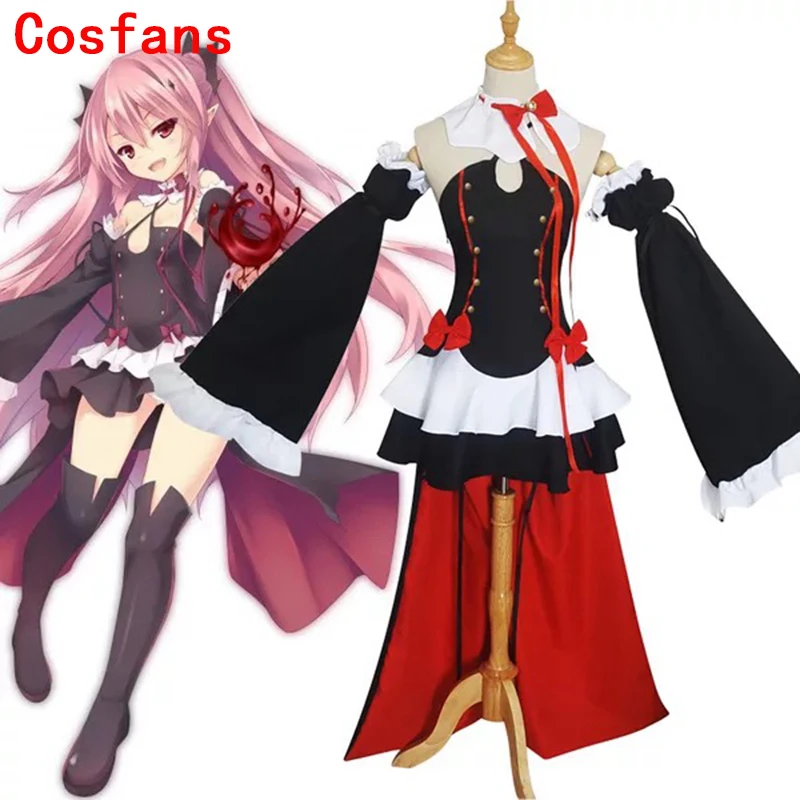 

CosZtkhp Owari No Seraph Of The End Krul Tepes Wigs костюмы для косплея в стиле "Лолита", женское платье, 6 шт./компл. для вечевечерние НКИ на Хэллоуин