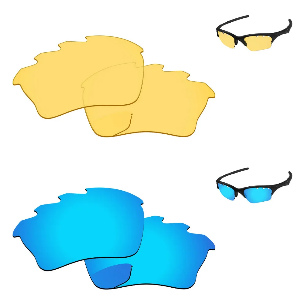 

Ice Blue & Crystal Yellow 2 пары сменных линз для полукуртки XLJ оправа солнцезащитных очков с вентиляцией 100% UVA & UVB защита